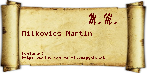 Milkovics Martin névjegykártya